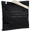 Холщовая сумка с вышивкой «Линия наименьшего сопротивления», черная с логотипом в Волгограде заказать по выгодной цене в кибермаркете AvroraStore