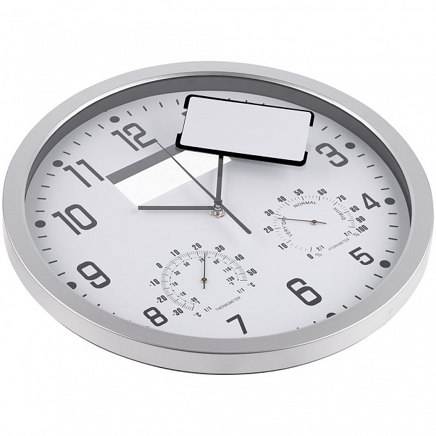 Часы настенные INSERT2, белые с логотипом в Волгограде заказать по выгодной цене в кибермаркете AvroraStore