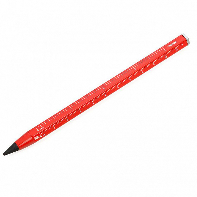 Вечный карандаш Construction Endless, красный с логотипом в Волгограде заказать по выгодной цене в кибермаркете AvroraStore