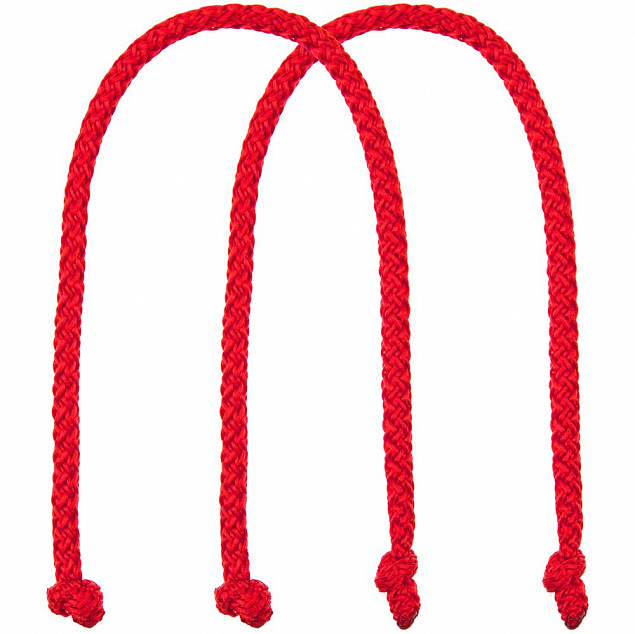 Ручки Corda для пакета M, ярко-красные (алые) с логотипом в Волгограде заказать по выгодной цене в кибермаркете AvroraStore