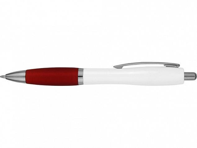 Ручка шариковая Nash, белый/красный, черные чернила с логотипом в Волгограде заказать по выгодной цене в кибермаркете AvroraStore