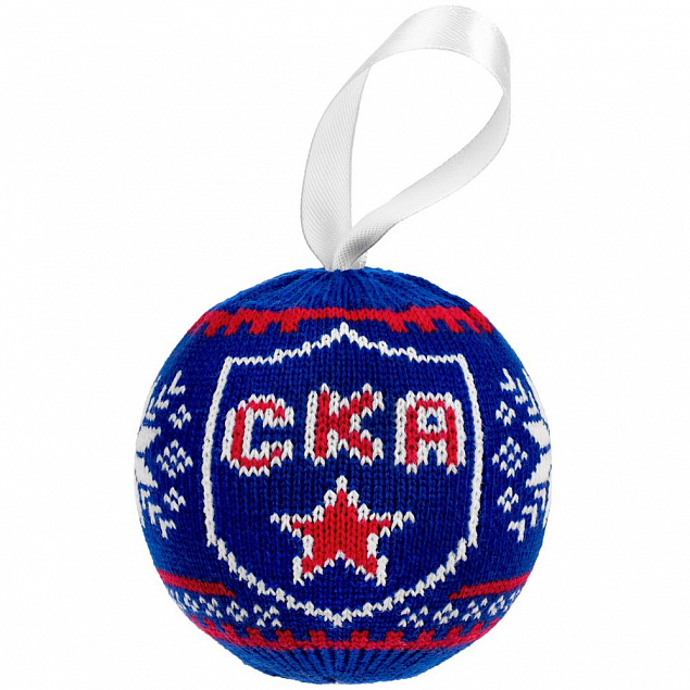 Шарик новогодний «СКА», синий с логотипом в Волгограде заказать по выгодной цене в кибермаркете AvroraStore