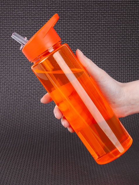 Бутылка для воды Holo, оранжевая с логотипом в Волгограде заказать по выгодной цене в кибермаркете AvroraStore