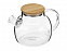 Стеклянный заварочный чайник Sencha с бамбуковой крышкой с логотипом в Волгограде заказать по выгодной цене в кибермаркете AvroraStore
