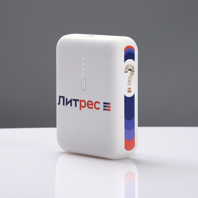 Внешний аккумулятор, Formula, 10000 mAh, белый с логотипом в Волгограде заказать по выгодной цене в кибермаркете AvroraStore