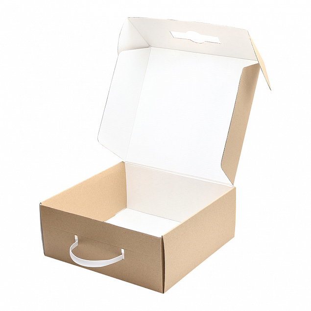 Подарочная коробка из МГК (с ручкой) 24,5*25,5*10,5 см с логотипом в Волгограде заказать по выгодной цене в кибермаркете AvroraStore