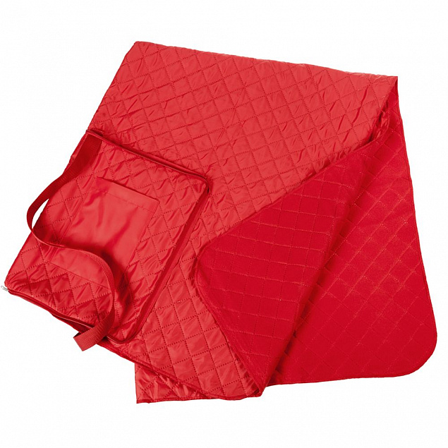 Плед для пикника Soft & Dry, темно-красный с логотипом в Волгограде заказать по выгодной цене в кибермаркете AvroraStore