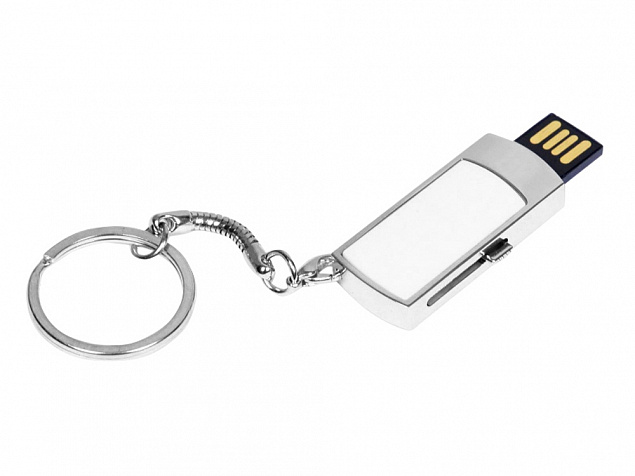 USB 2.0- флешка на 16 Гб с выдвижным механизмом и мини чипом с логотипом в Волгограде заказать по выгодной цене в кибермаркете AvroraStore