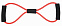 Лента для фитнеса ELASTICAL, черный / красный с логотипом в Волгограде заказать по выгодной цене в кибермаркете AvroraStore