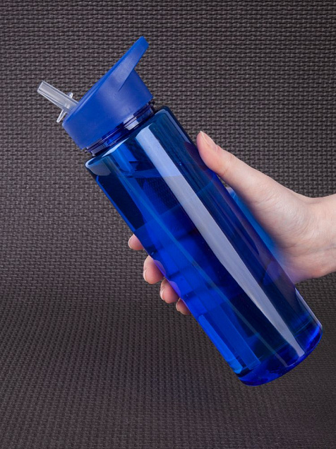 Бутылка для воды Holo, синяя с логотипом в Волгограде заказать по выгодной цене в кибермаркете AvroraStore