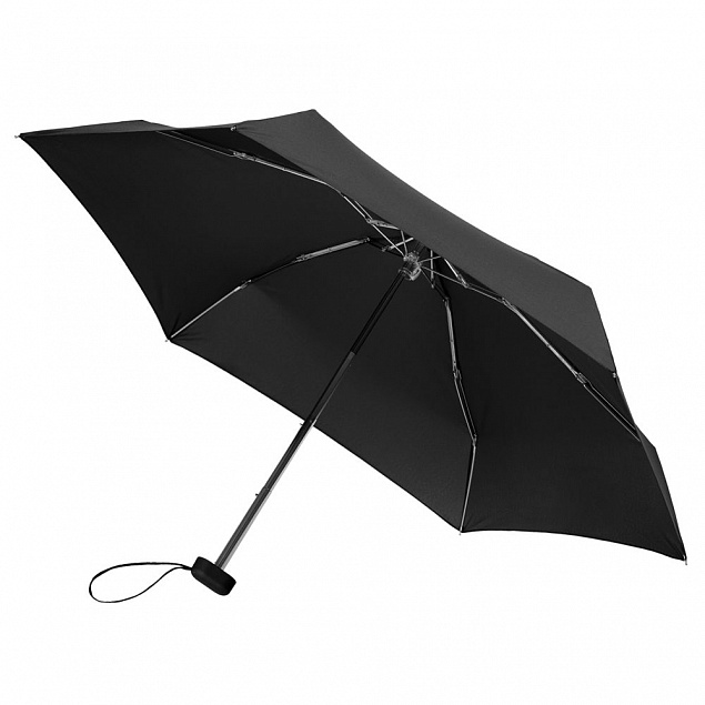 Зонт складной Five, черный с логотипом в Волгограде заказать по выгодной цене в кибермаркете AvroraStore