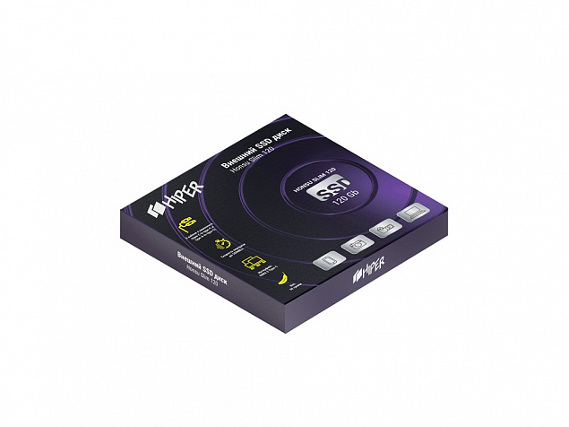 Внешний SSD накопитель «Honsu Slim 120» 120GB USB3.1 Type-C Slim с логотипом в Волгограде заказать по выгодной цене в кибермаркете AvroraStore