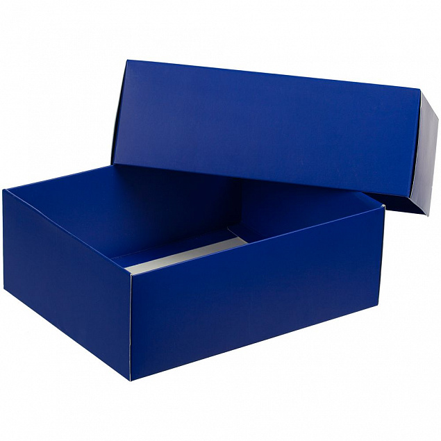 Коробка с окном InSight, синяя с логотипом в Волгограде заказать по выгодной цене в кибермаркете AvroraStore