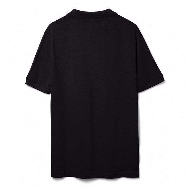 Рубашка поло мужская Adam, черная с логотипом в Волгограде заказать по выгодной цене в кибермаркете AvroraStore