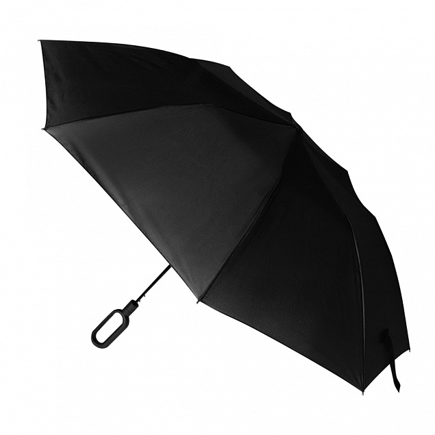 Зонт Глиссер - Черный AA с логотипом в Волгограде заказать по выгодной цене в кибермаркете AvroraStore