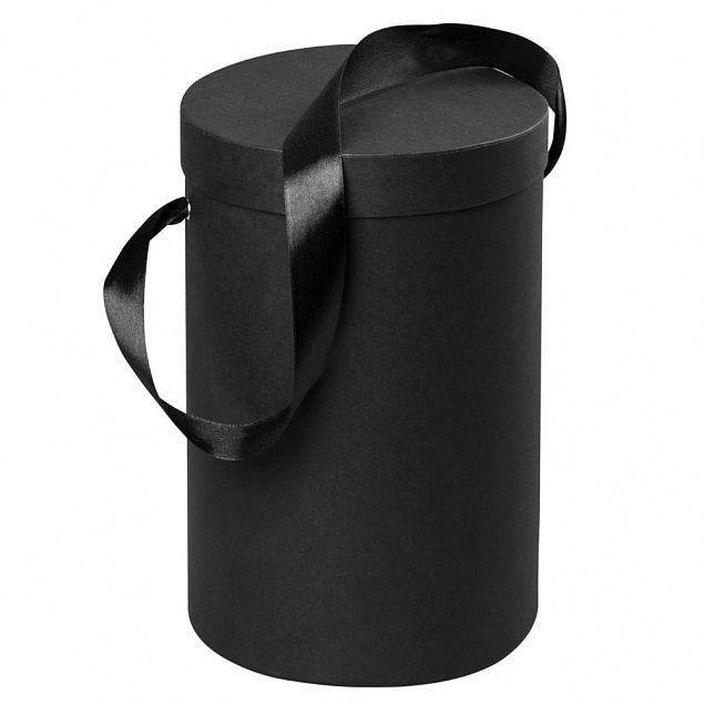 Подарочная коробка Rond, черная с логотипом в Волгограде заказать по выгодной цене в кибермаркете AvroraStore