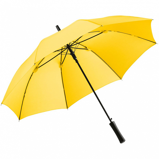 Зонт-трость Lanzer, желтый с логотипом в Волгограде заказать по выгодной цене в кибермаркете AvroraStore
