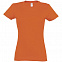 Футболка женская Imperial Women 190, оранжевая с логотипом в Волгограде заказать по выгодной цене в кибермаркете AvroraStore