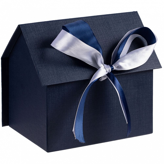 Коробка Homelike, синяя с логотипом в Волгограде заказать по выгодной цене в кибермаркете AvroraStore