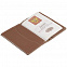 Обложка для паспорта, коричневая с логотипом в Волгограде заказать по выгодной цене в кибермаркете AvroraStore