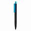 Черная ручка X3 Smooth Touch, синий с логотипом в Волгограде заказать по выгодной цене в кибермаркете AvroraStore