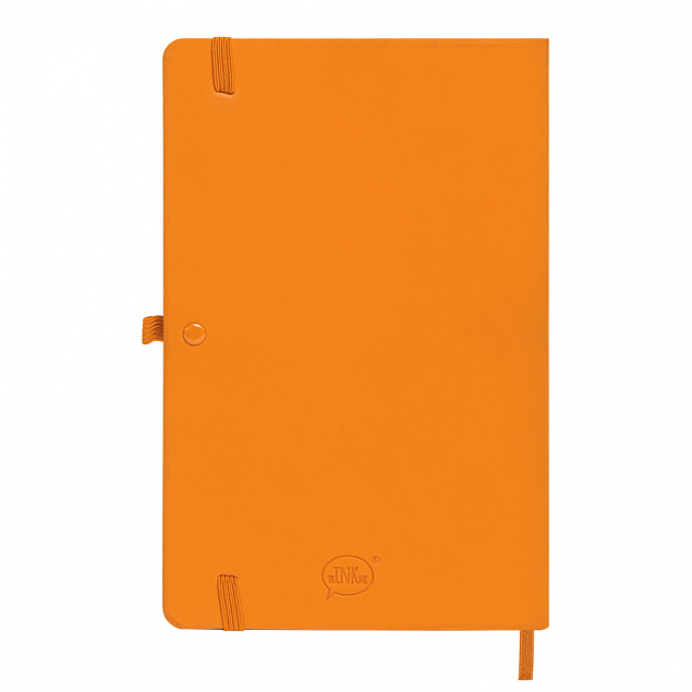 Бизнес-блокнот А5  "Silky", оранжевый,  твердая обложка,  в клетку с логотипом в Волгограде заказать по выгодной цене в кибермаркете AvroraStore