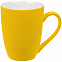 Кружка Good Morning с покрытием софт-тач, желтая с логотипом в Волгограде заказать по выгодной цене в кибермаркете AvroraStore