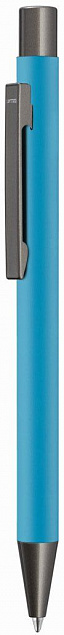 Ручка шариковая Straight Gum (голубой) с логотипом в Волгограде заказать по выгодной цене в кибермаркете AvroraStore