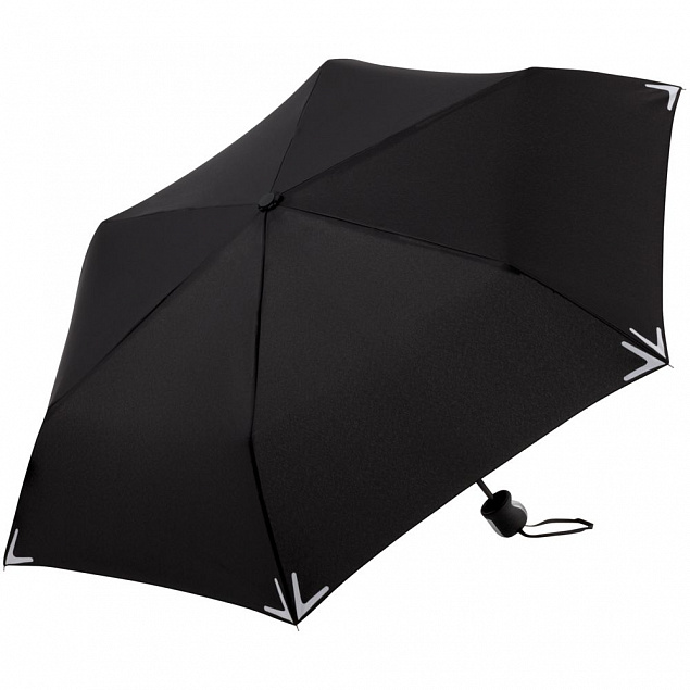 Зонт складной Safebrella, черный с логотипом в Волгограде заказать по выгодной цене в кибермаркете AvroraStore