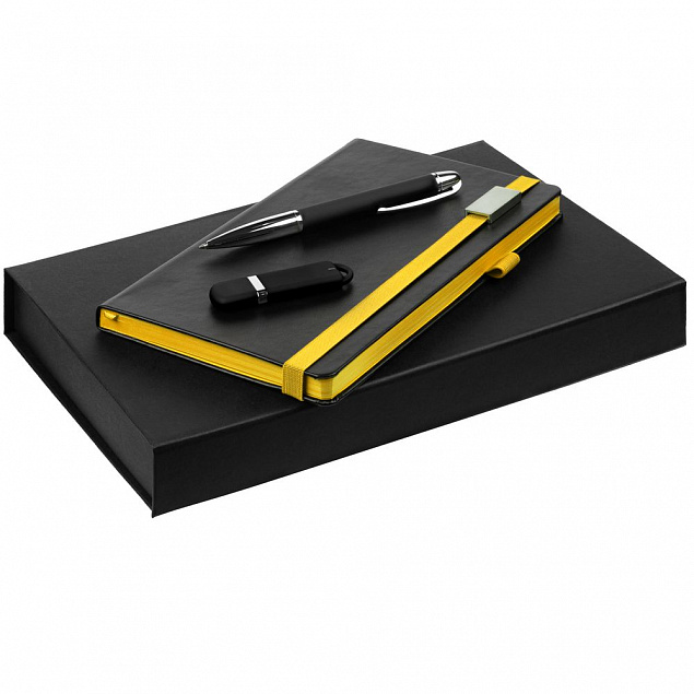 Набор Ton Memory, черный с желтым с логотипом в Волгограде заказать по выгодной цене в кибермаркете AvroraStore
