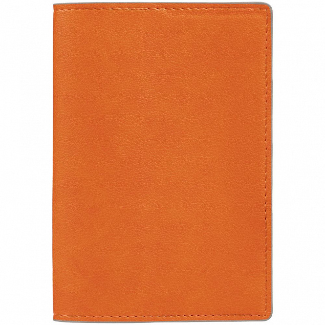 Обложка для паспорта Petrus, оранжевая с логотипом в Волгограде заказать по выгодной цене в кибермаркете AvroraStore