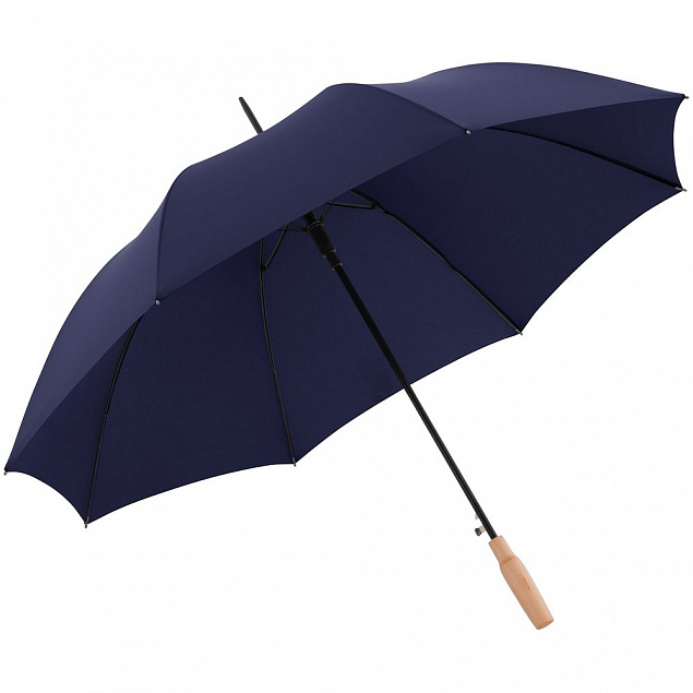 Зонт-трость Nature Stick AC, синий с логотипом в Волгограде заказать по выгодной цене в кибермаркете AvroraStore