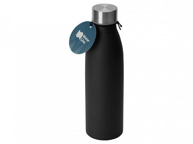 Стальная бутылка Rely, 800 мл, черный матовый с логотипом в Волгограде заказать по выгодной цене в кибермаркете AvroraStore