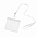 Ланъярд с держателем для бейджа; белый; 11,2х0,5 см; полиэстер, пластик; тампопечать, шелкограф с логотипом в Волгограде заказать по выгодной цене в кибермаркете AvroraStore