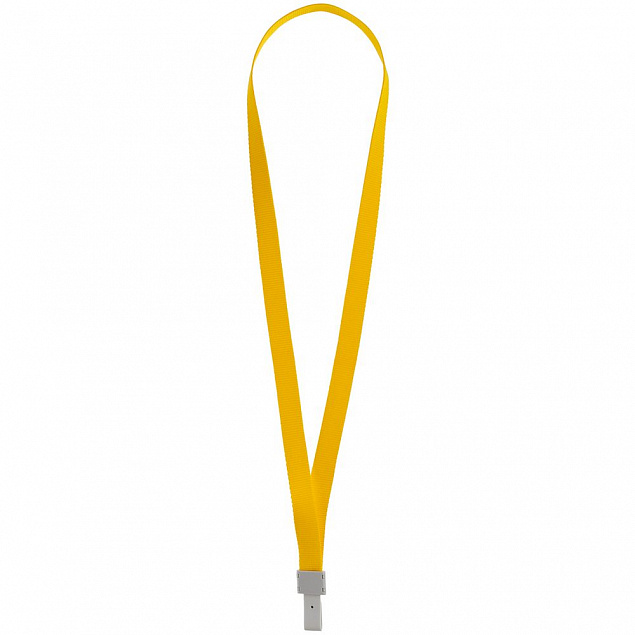 Карман для бейджа с лентой Staff, желтый с логотипом в Волгограде заказать по выгодной цене в кибермаркете AvroraStore