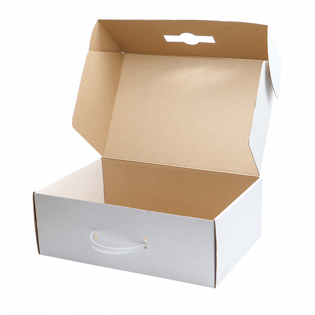 Подарочная коробка из МГК (с ручкой) 35,5*23,4*12,5 см с логотипом в Волгограде заказать по выгодной цене в кибермаркете AvroraStore