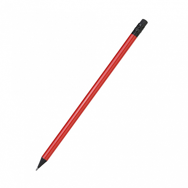 Карандаш Negro с цветным корпусом - Красный PP с логотипом в Волгограде заказать по выгодной цене в кибермаркете AvroraStore