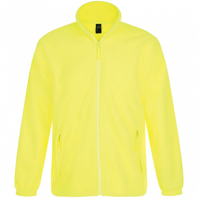 Куртка мужская North, желтый неон с логотипом в Волгограде заказать по выгодной цене в кибермаркете AvroraStore