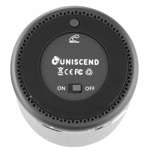 Беспроводная Bluetooth колонка Uniscend Grinder, серая с логотипом в Волгограде заказать по выгодной цене в кибермаркете AvroraStore