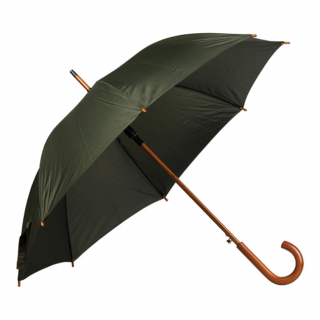 Зонт-трость с деревянной ручкой "Денди" с логотипом в Волгограде заказать по выгодной цене в кибермаркете AvroraStore