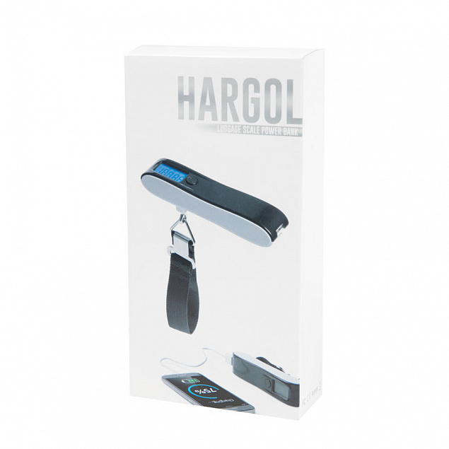 Универсальное зарядное устройство "Hargol" (2200mAh) с багажными весами с логотипом в Волгограде заказать по выгодной цене в кибермаркете AvroraStore