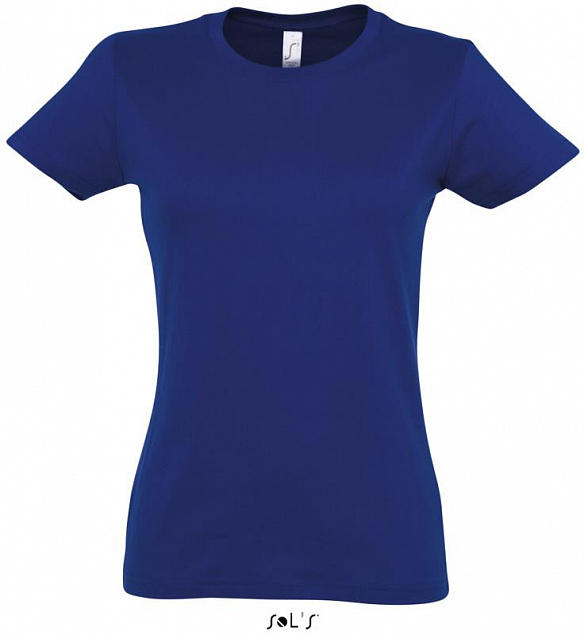 Фуфайка (футболка) IMPERIAL женская,Синий ультрамарин L с логотипом в Волгограде заказать по выгодной цене в кибермаркете AvroraStore