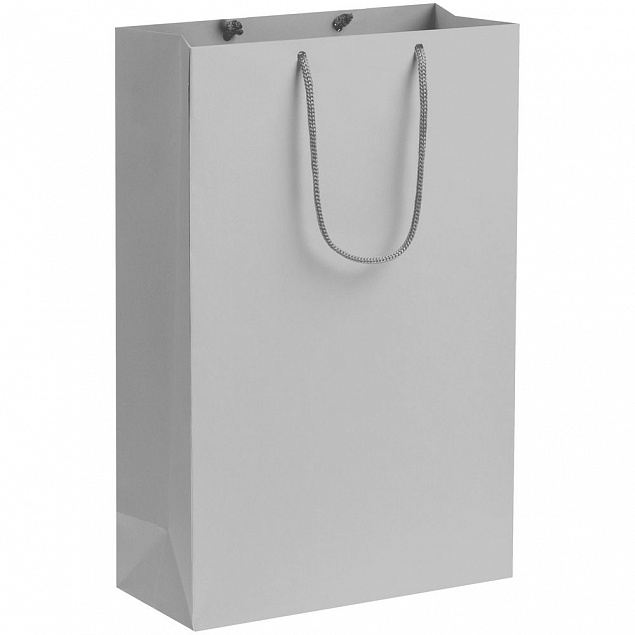 Пакет бумажный Porta, средний, серый с логотипом в Волгограде заказать по выгодной цене в кибермаркете AvroraStore