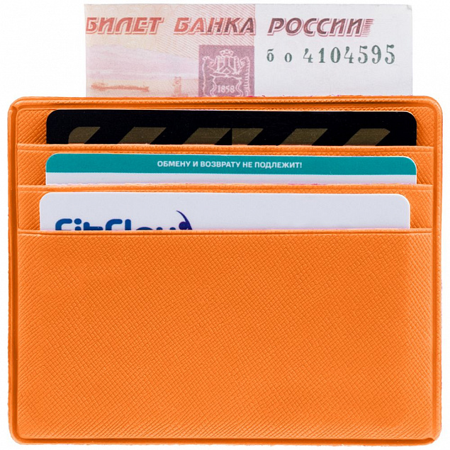 Чехол для карточек Devon, оранжевый с логотипом в Волгограде заказать по выгодной цене в кибермаркете AvroraStore