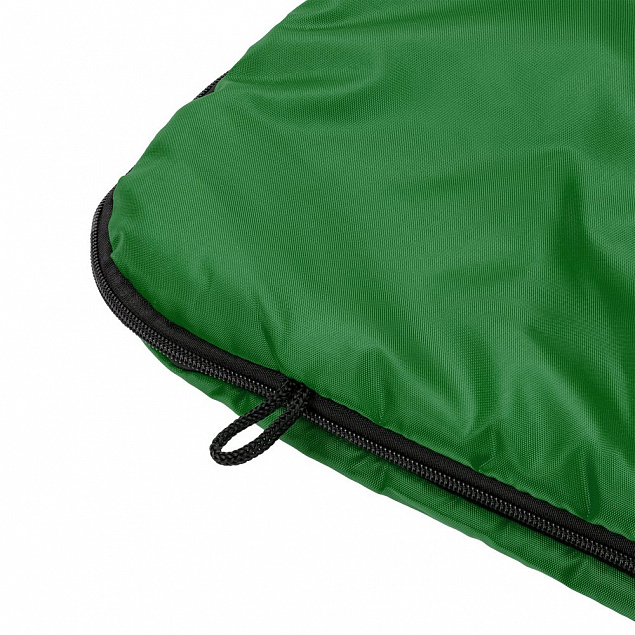 Спальный мешок Capsula, зеленый с логотипом в Волгограде заказать по выгодной цене в кибермаркете AvroraStore