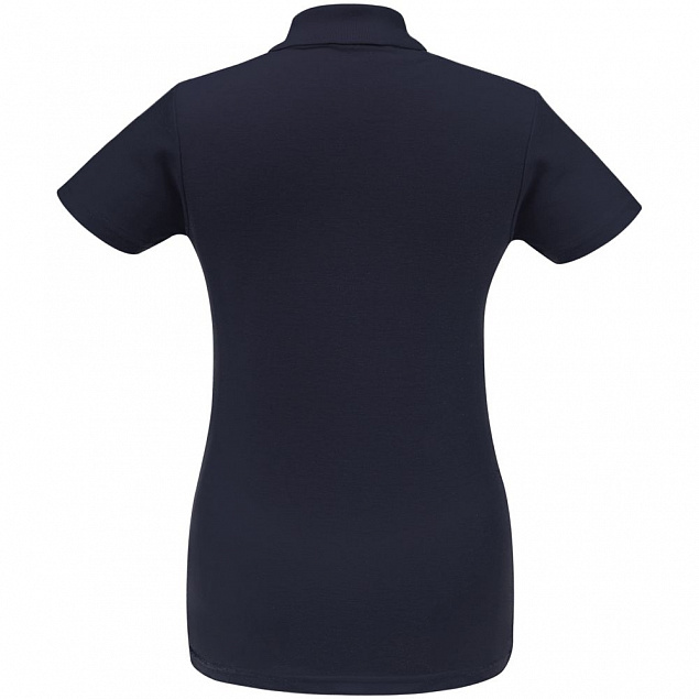 Рубашка поло женская ID.001 темно-синяя с логотипом в Волгограде заказать по выгодной цене в кибермаркете AvroraStore