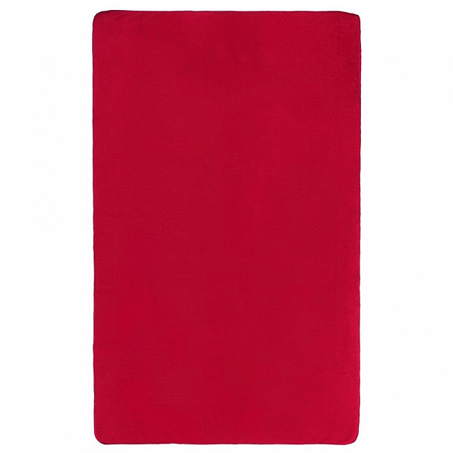 Флисовый плед Warm&Peace, красный с логотипом в Волгограде заказать по выгодной цене в кибермаркете AvroraStore