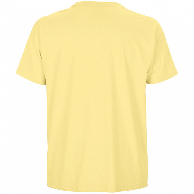 Футболка оверсайз мужская Boxy Men, светло-желтая с логотипом в Волгограде заказать по выгодной цене в кибермаркете AvroraStore