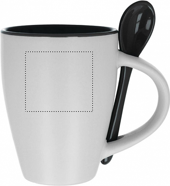 Чашка с ложкой с логотипом в Волгограде заказать по выгодной цене в кибермаркете AvroraStore