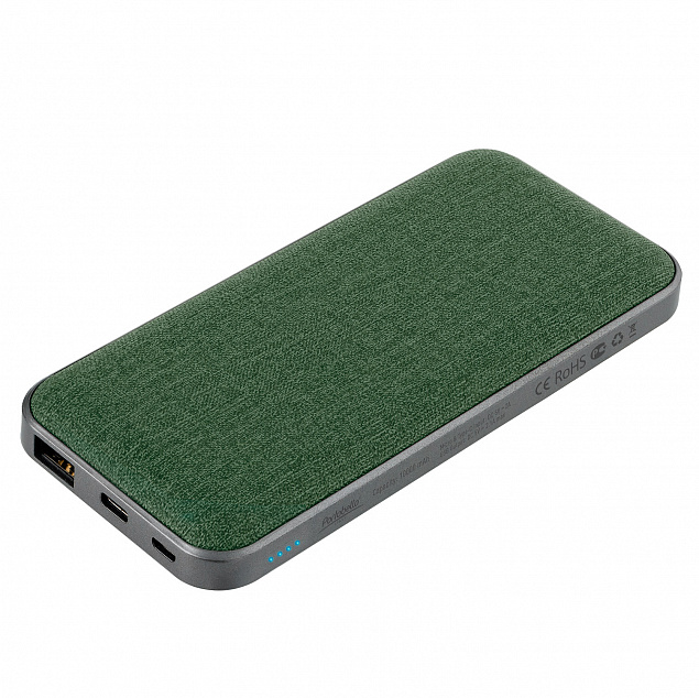 Внешний аккумулятор, Tweed PB, 10000 mah, зеленый, подарочная упаковка с блистером с логотипом в Волгограде заказать по выгодной цене в кибермаркете AvroraStore